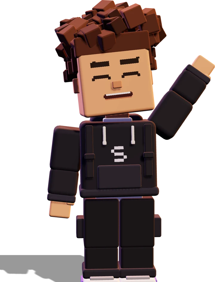 El personaje de Skillario saludando